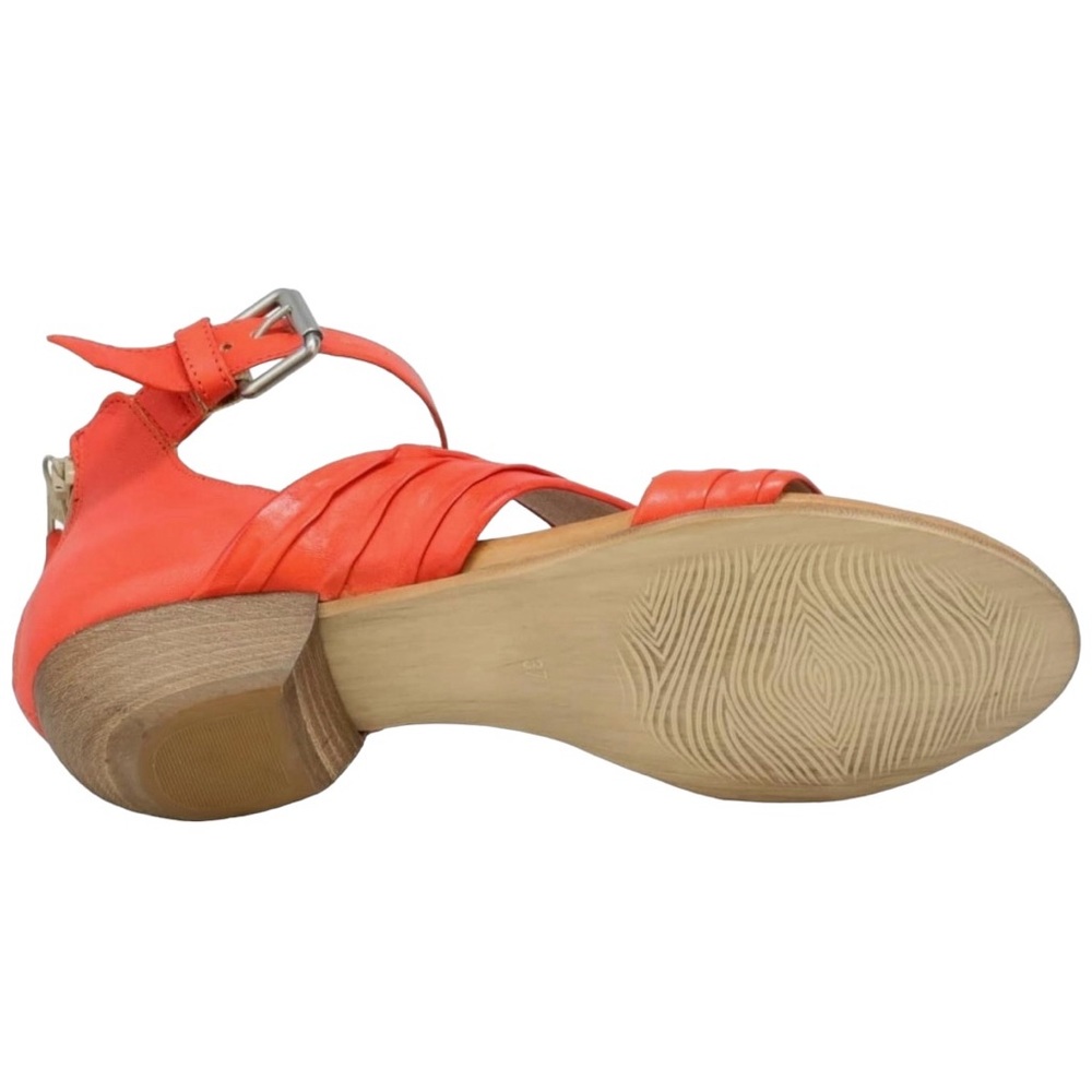 Miz Mooz Vibrant Orange Ankle Strap Sandals - Picture 3 of 12